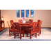 Red Wood Round Table